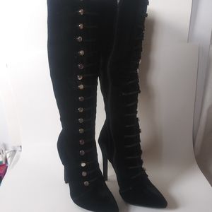 Combat boots high heels